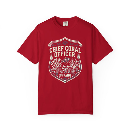 CHIEF CORAL OFFICER (UNPAID) – Saltwater Aquarium Graphic T-Shirt